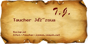Taucher Józsua névjegykártya